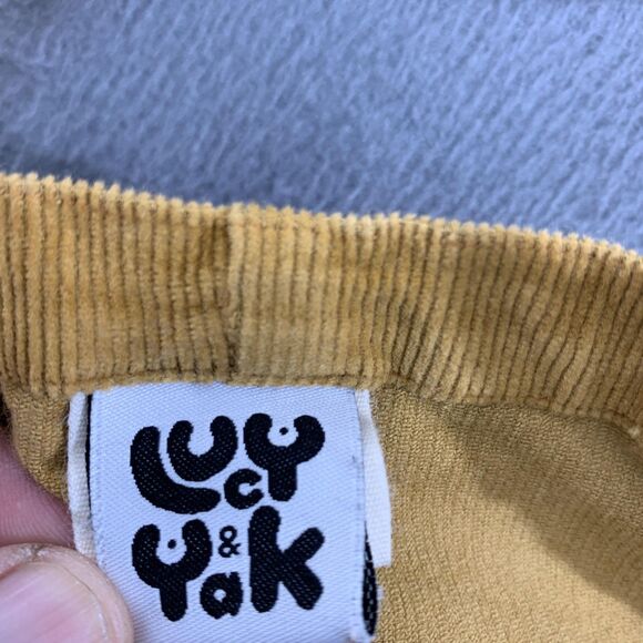 Lucy & Yak Corduroy Overalls Womens Small S32 Yellow Organic Cotton Relaxed Fit - Picture 9 of 13